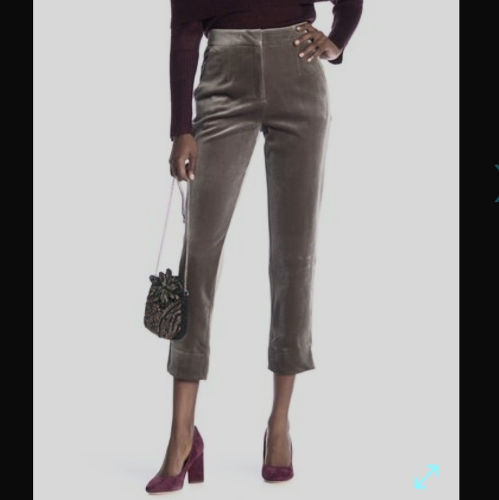 High Waisted Velvet Pants
